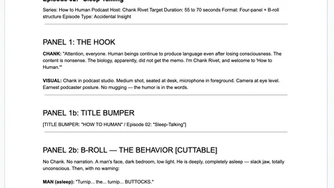 A script page