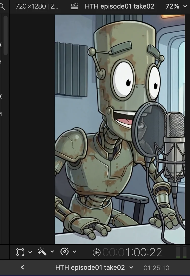 Viewer beat one: Chank at the studio microphone, mid-sentence